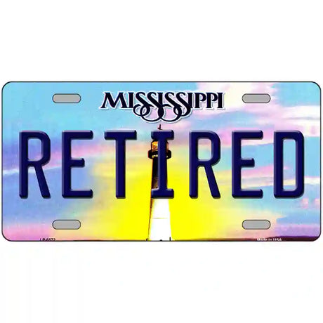 Retired Mississippi Novelty Metal License Plate 24" x 12" (LLP)