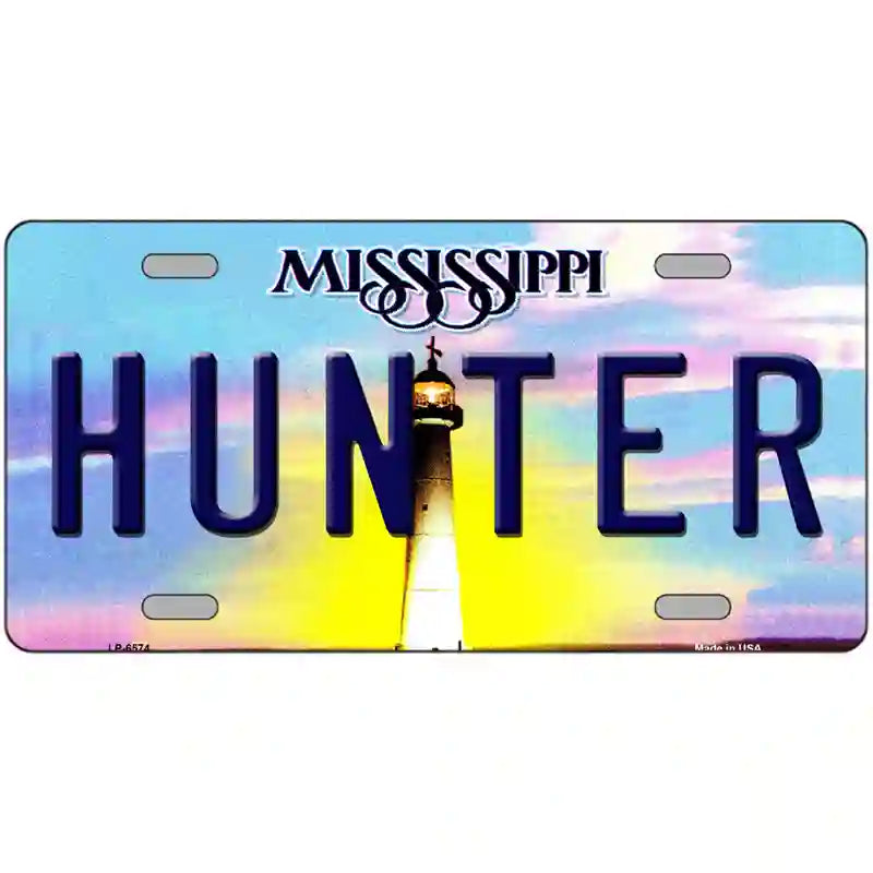 Hunter Mississippi Novelty Metal License Plate 24" x 12" (LLP)