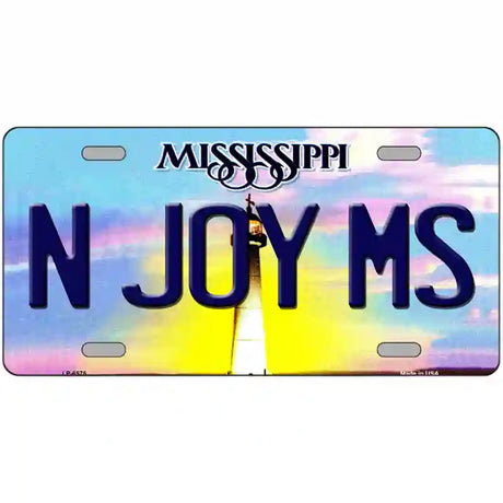 N Joy Mississippi Novelty Metal License Plate 24" x 12" (LLP)