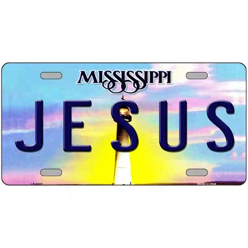 Jesus Mississippi Novelty Metal License Plate 24" x 12" (LLP)