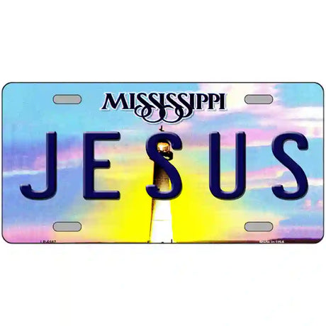 Jesus Mississippi Novelty Metal License Plate 24" x 12" (LLP)