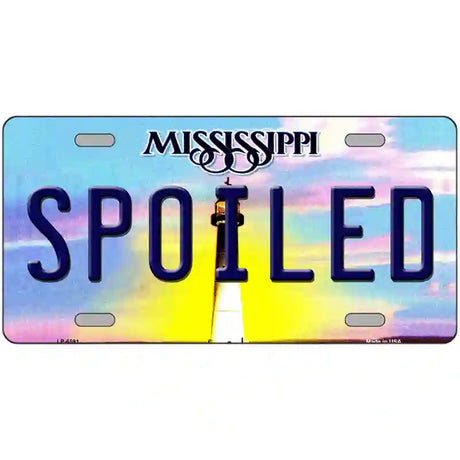 Spoiled Mississippi Novelty Metal License Plate 24" x 12" (LLP)