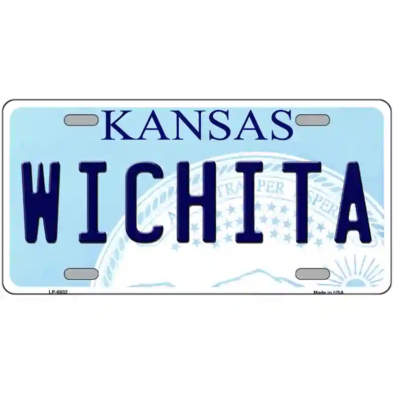 Wichita Kansas Novelty Metal License Plate 24" x 12" (LLP)