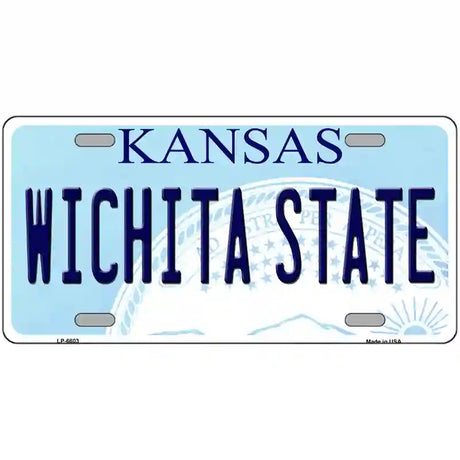 Wichita State Kansas Novelty Metal License Plate 24" x 12" (LLP)