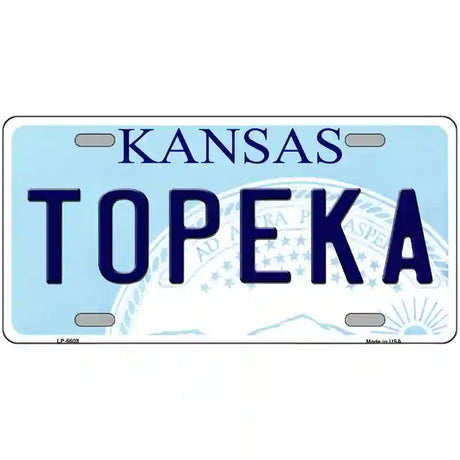 Topeka Kansas Novelty Metal License Plate 24" x 12" (LLP)