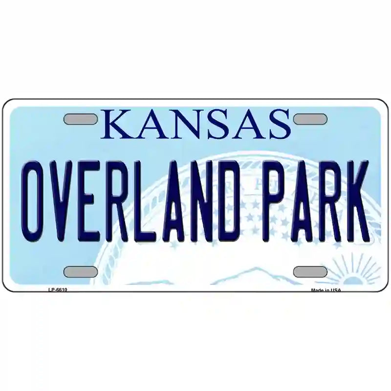 Overland Park Kansas Novelty Metal License Plate 24" x 12" (LLP)