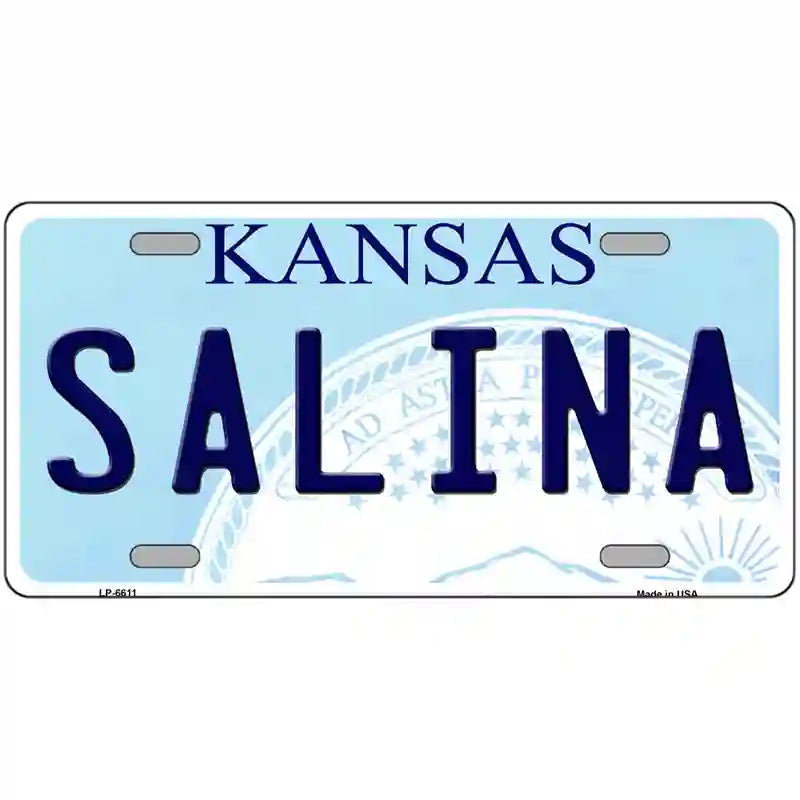 Salina Kansas Novelty Metal License Plate 24" x 12" (LLP)