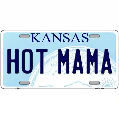 Hot Mama Kansas Novelty Metal License Plate 24" x 12" (LLP)