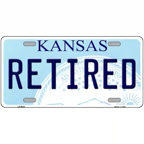 Retired Kansas Novelty Metal License Plate 24" x 12" (LLP)