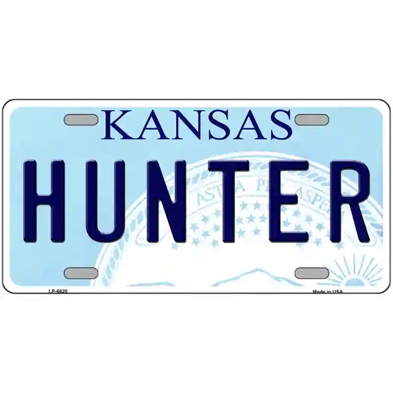 Hunter Kansas Novelty Metal License Plate 24" x 12" (LLP)