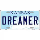 Dreamer Kansas Novelty Metal License Plate 24" x 12" (LLP)