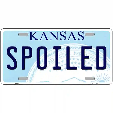 Spoiled Kansas Novelty Metal License Plate 24" x 12" (LLP)