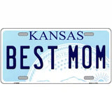 Best Mom Kansas Novelty Metal License Plate 24" x 12" (LLP)