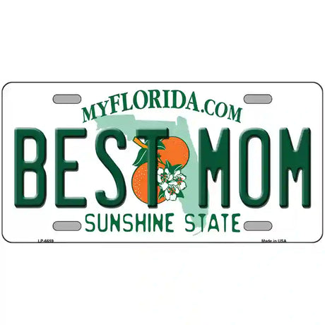 Best Mom Florida Novelty Metal License Plate 24" x 12" (LLP)