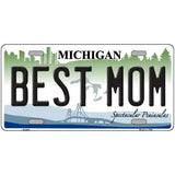 Best Mom Michigan Metal Novelty License Plate 24" x 12" (LLP)