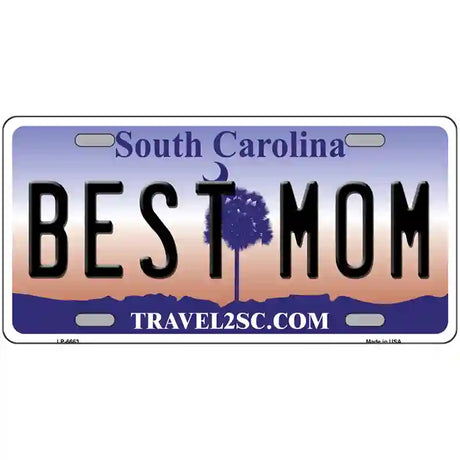 Best Mom South Carolina Novelty Metal License Plate 24" x 12" (LLP)