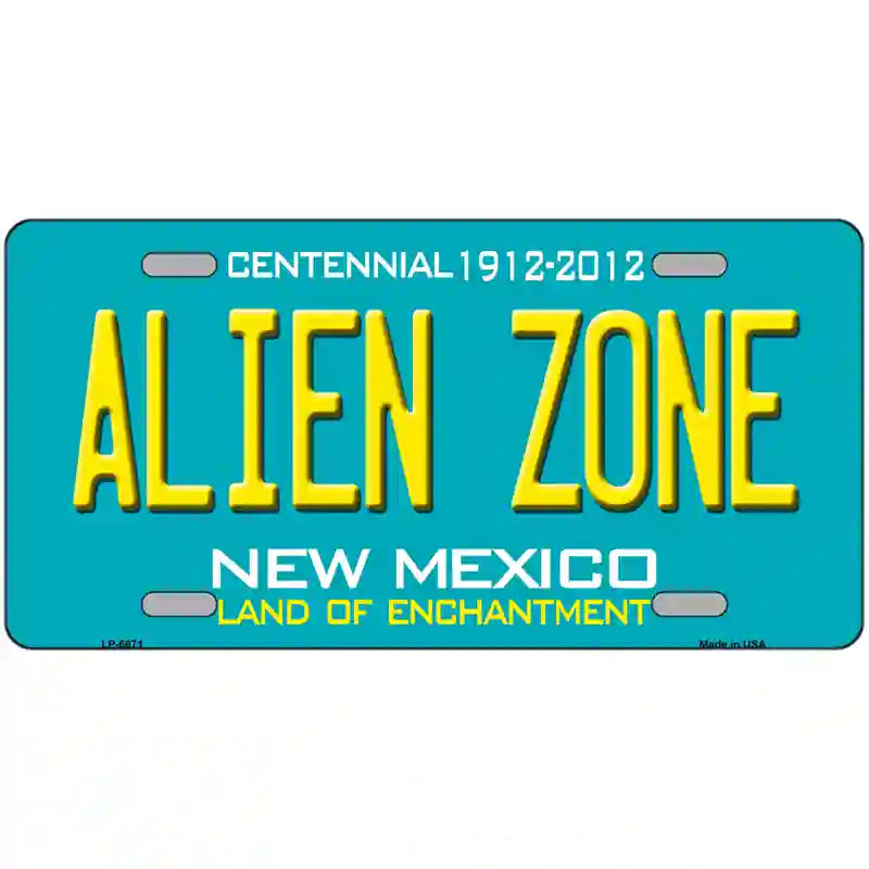 Alien Zone New Mexico State Novelty Metal License Plate 24" x 12" (LLP)