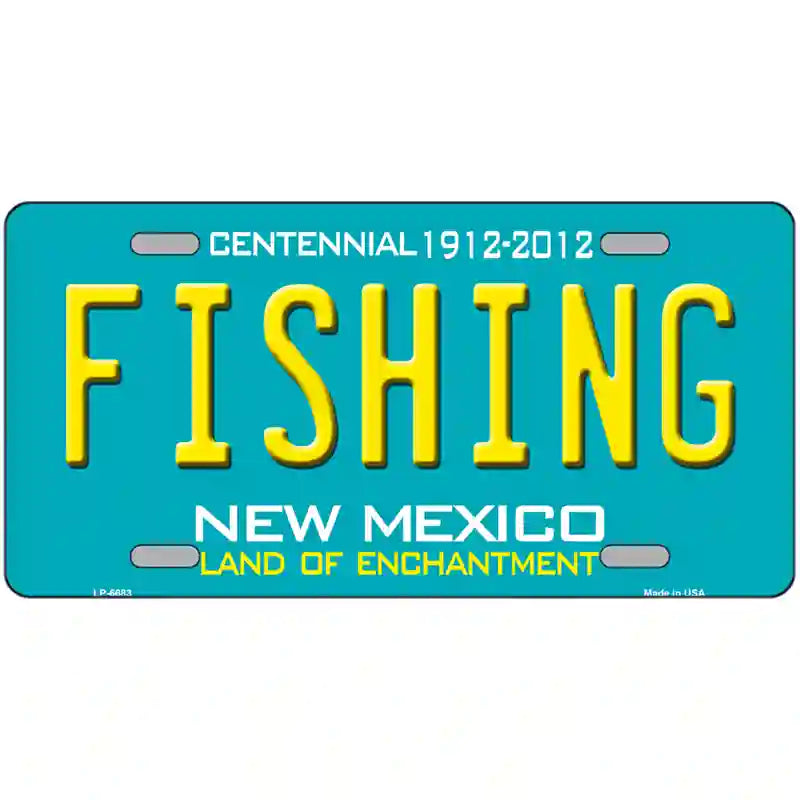 Fishing New Mexico Novelty Metal License Plate 24" x 12" (LLP)