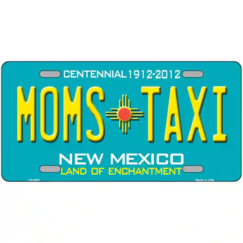 Moms Taxi New Mexico Novelty Metal License Plate 24" x 12" (LLP)