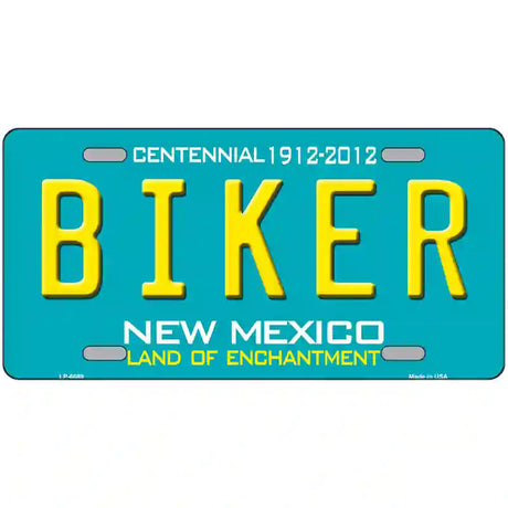 Biker New Mexico Novelty Metal License Plate 24" x 12" (LLP)