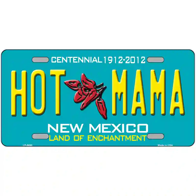 Hot Mama New Mexico Novelty Metal License Plate 24" x 12" (LLP)