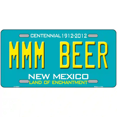 MMM Beer New Mexico Novelty Metal License Plate 24" x 12" (LLP)