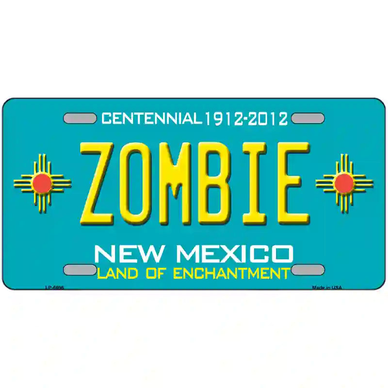 Zombie New Mexico Novelty Metal License Plate 24" x 12" (LLP)