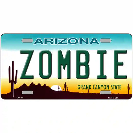 Zombie Arizona Novelty Metal License Plate 24" x 12" (LLP)