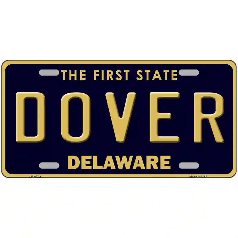 Dover Delaware Novelty Metal License Plate 24" x 12" (LLP)