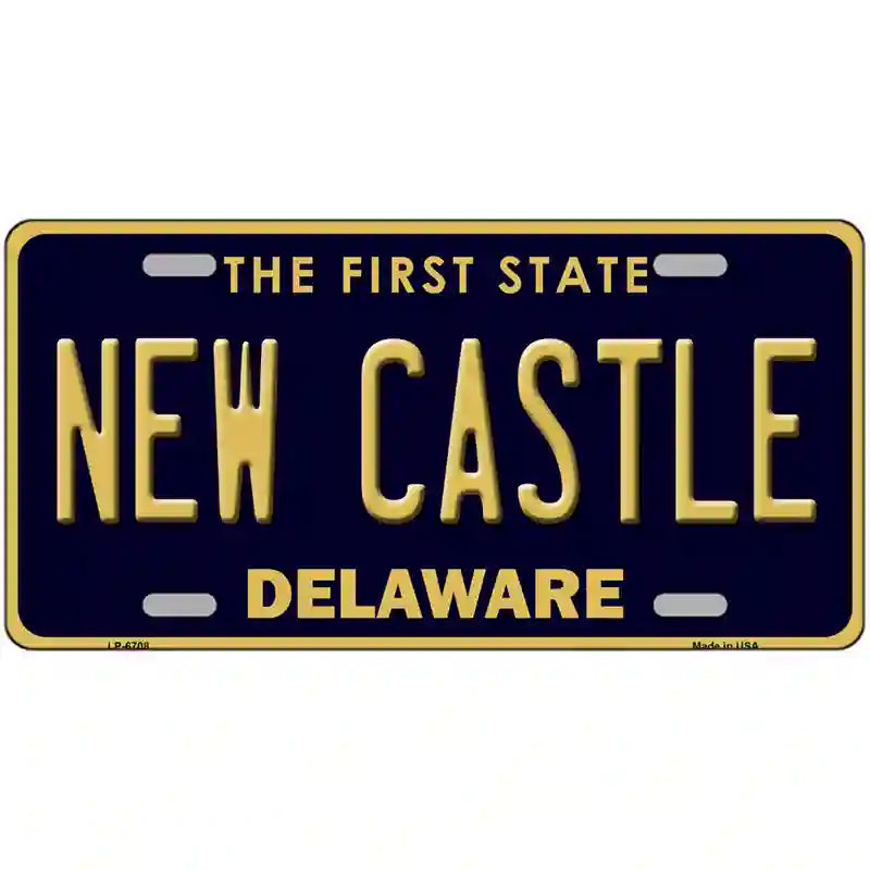 New Castle Delaware Novelty Metal License Plate 24" x 12" (LLP)