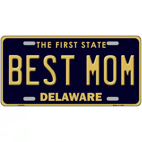 Best Mom Delaware Novelty Metal License Plate 24" x 12" (LLP)