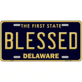 Blessed Delaware Novelty Metal License Plate 24" x 12" (LLP)