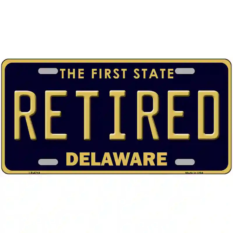 Retired Delaware Novelty Metal License Plate 24" x 12" (LLP)