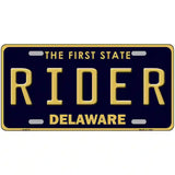 Rider Delaware Novelty Metal License Plate 24" x 12" (LLP)