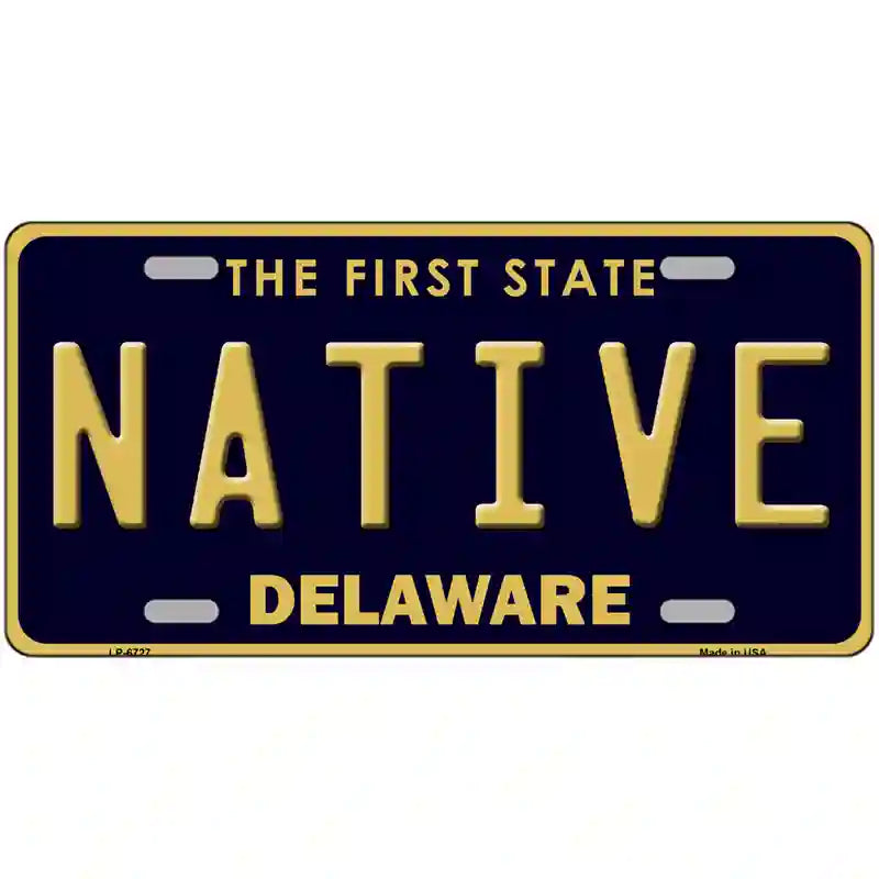 Native Delaware Novelty Metal License Plate 24" x 12" (LLP)