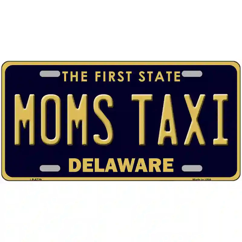 Moms Taxi Delaware Novelty Metal License Plate 24" x 12" (LLP)