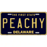 Peachy Delaware Novelty Metal License Plate 24" x 12" (LLP)