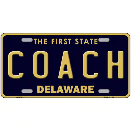 Coach Delaware Novelty Metal License Plate 24" x 12" (LLP)