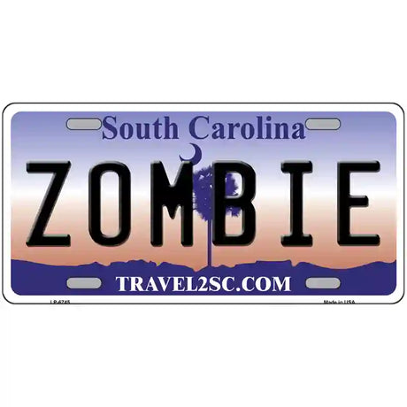 Zombie South Carolina Novelty Metal License Plate 24" x 12" (LLP)