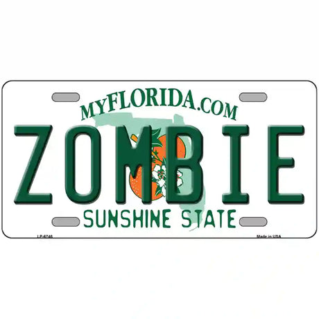 Zombie Florida Novelty Metal License Plate 24" x 12" (LLP)