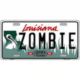 Zombie Louisiana Novelty Metal License Plate 24" x 12" (LLP)