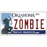 Zombie Oklahoma Novelty Metal License Plate 24" x 12" (LLP)