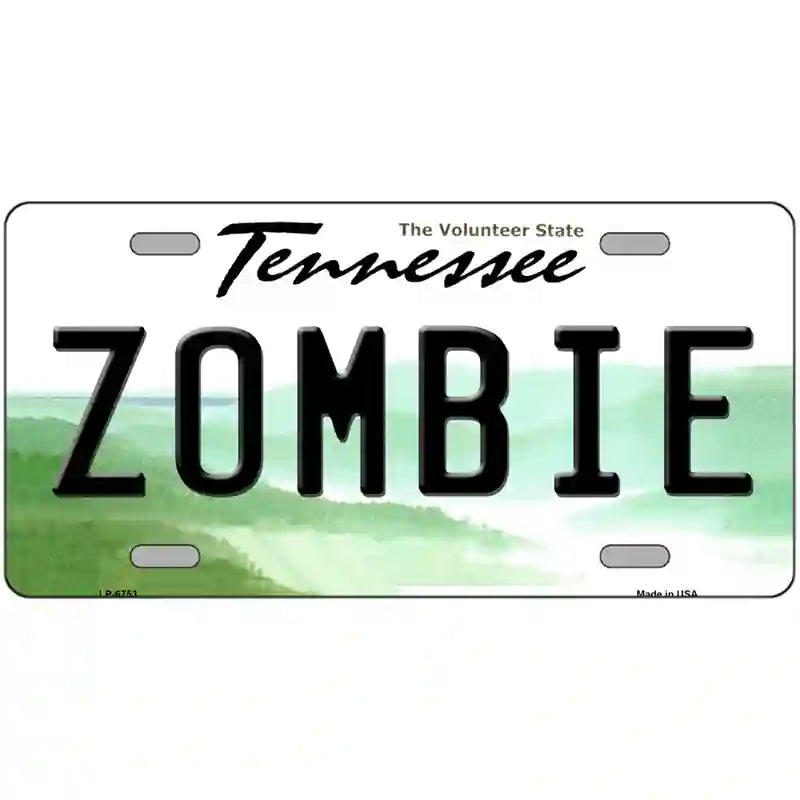 Zombie Tennessee Novelty Metal License Plate 24" x 12" (LLP)