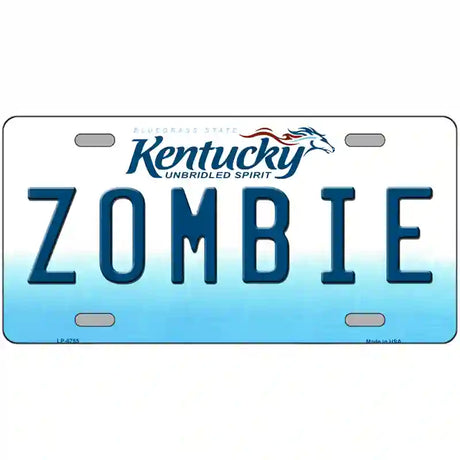 Zombie Kentucky Novelty Metal License Plate 24" x 12" (LLP)