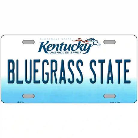 Bluegrass State Kentucky Novelty Metal License Plate 24" x 12" (LLP)