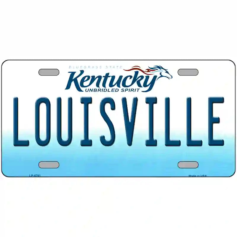 Louisville Kentucky Novelty Metal License Plate 24" x 12" (LLP)