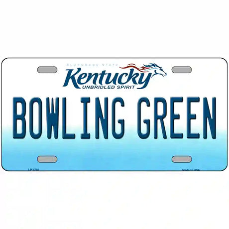 Bowling Green Kentucky Novelty Metal License Plate 24" x 12" (LLP)