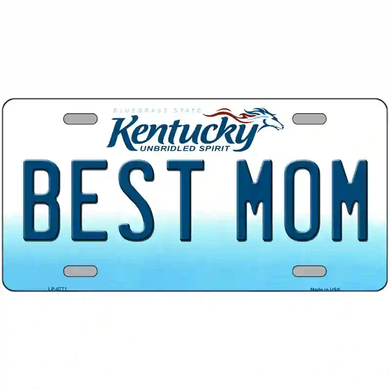 Best Mom Kentucky Novelty Metal License Plate 24" x 12" (LLP)