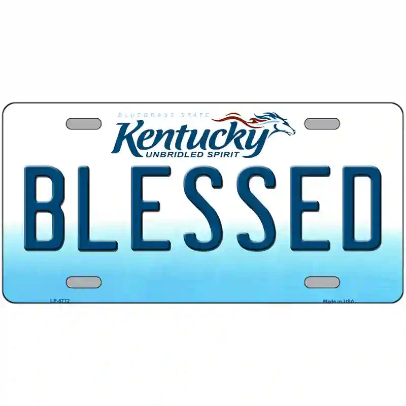 Blessed Kentucky Novelty Metal License Plate 24" x 12" (LLP)