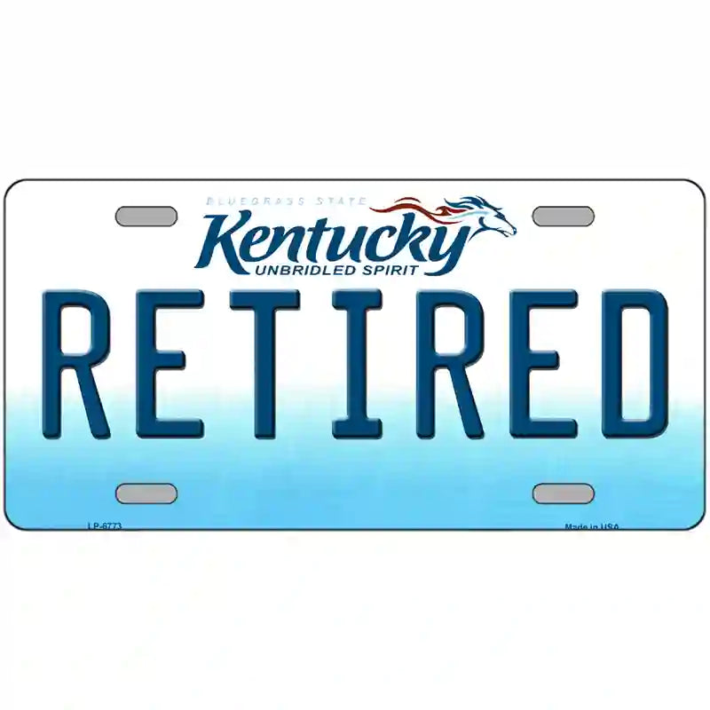 Retired Kentucky Novelty Metal License Plate 24" x 12" (LLP)